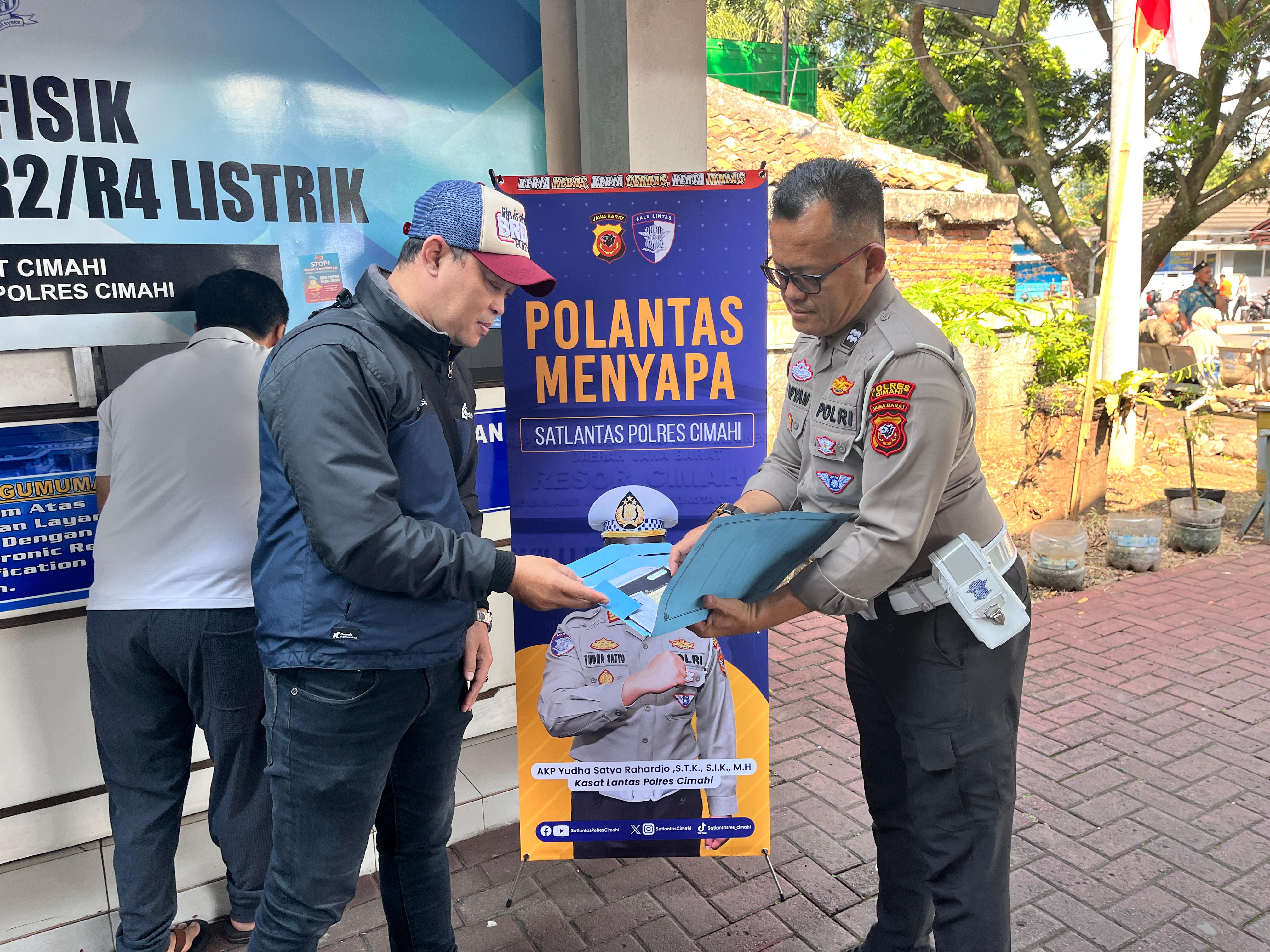 Polantas Menyapa, Ini Persyaratan Balik Nama Kendaraan kepada Masyarakat Cimahi